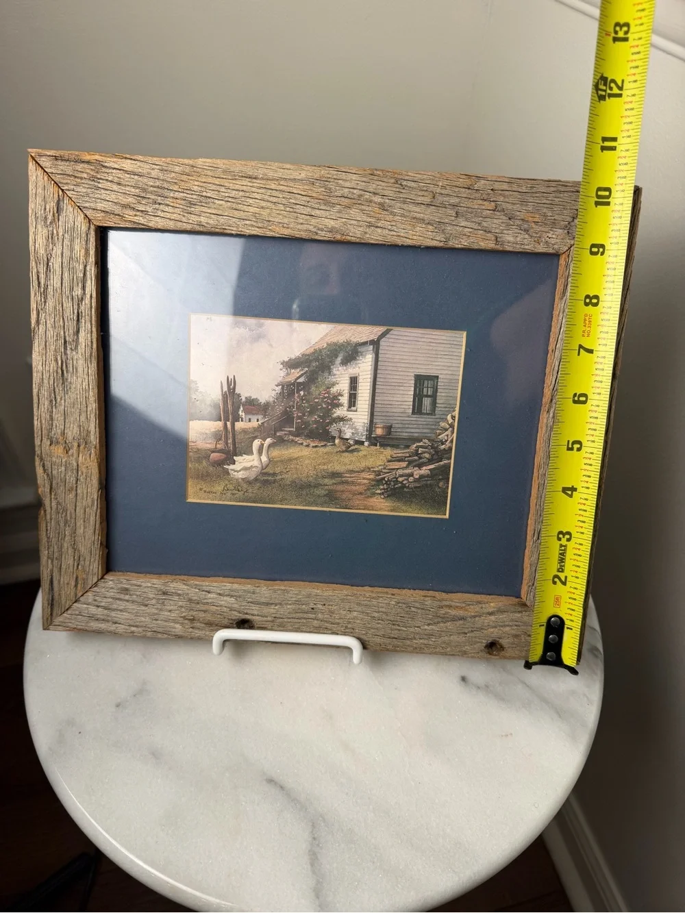 Vintage 1985 Burton Dye Geese Farmhouse Print